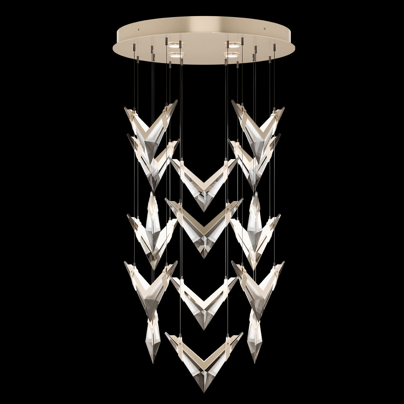 Fine Art Blade 32"W Round Pendant