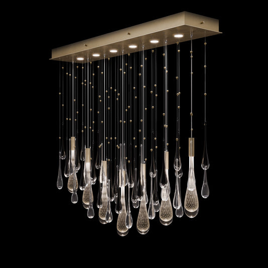 Fine Art Rain 51"W Rectangular Pendant