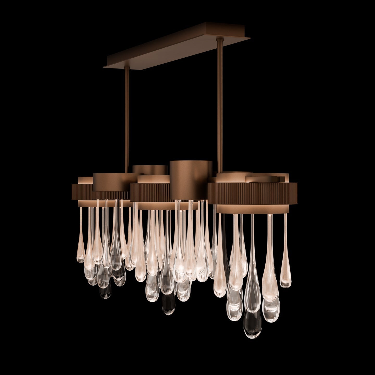 Fine Art Rain 56.25"W Linear Pendant