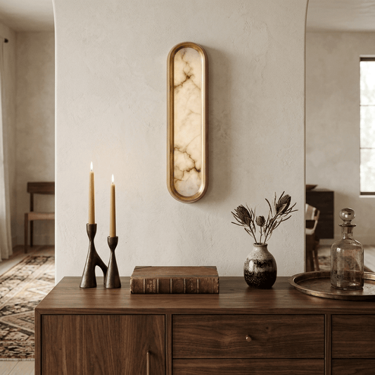 Aurelia Arch Alabaster Wall Light