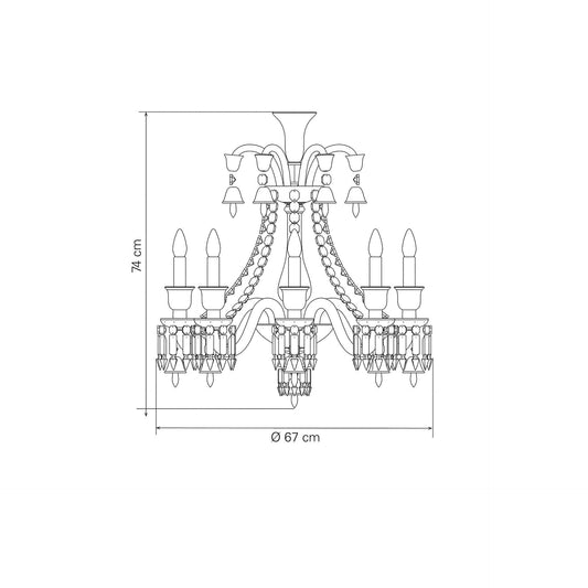 Baccarat Z鑼å¬ith Black Chandelier