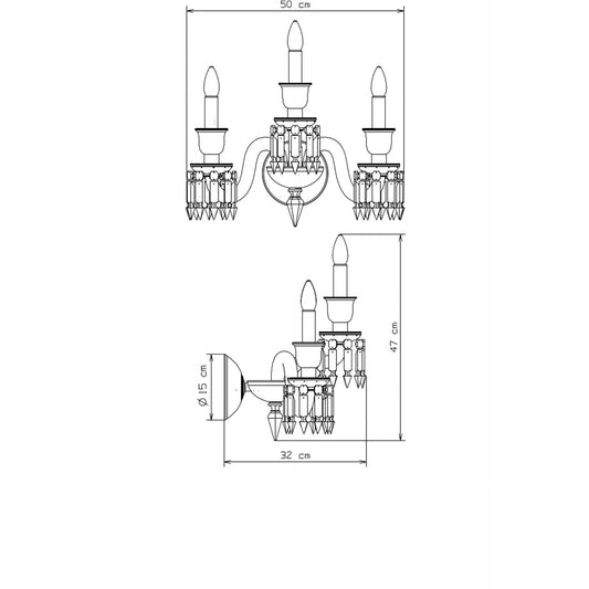 Baccarat Z鑼å¬ith Black Wall Sconce