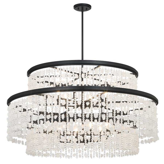 Minka Lavery Shimmering Elegance 12 Light 48" Wide Crystal Drum Chandelier