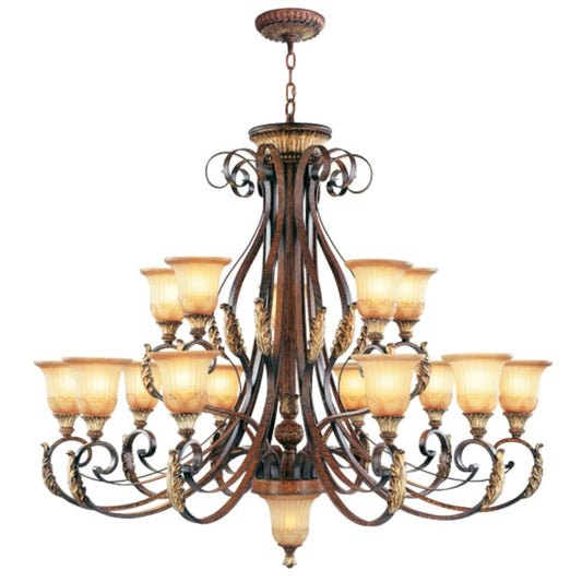 Livex Lighting Villa Verona 15 Light 2 Tier Chandelier