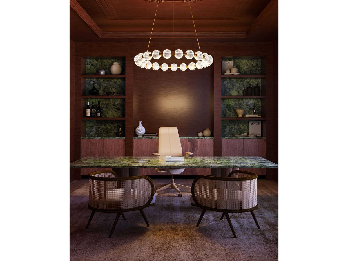 Alora Lighting Marni 41-Inch Integrated LED Chandelier in Natural Brass
