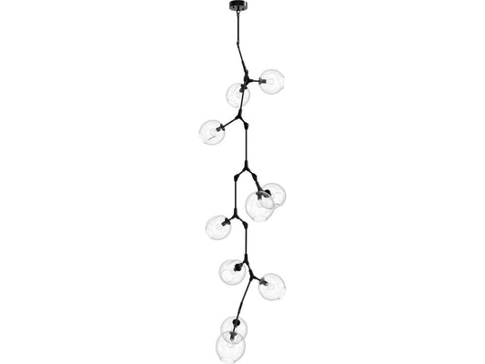 Avenue Lighting Fairfax Ave 10-Light Glass Globe Chandelier in Dark Bronze
