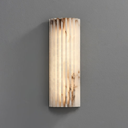 Alvia Alabaster Wall Light L 3.9″ x W 1.9″ x H 11.8″ / White / Warm Light 1001 Wall lamp