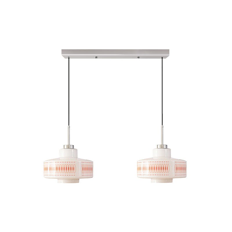 Anna Pendant Lamp 2 Heads: L 23.6″ x H 59″ / White Pendant light