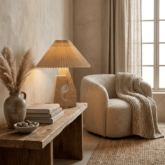 Arch Form Pleated Table Lamp