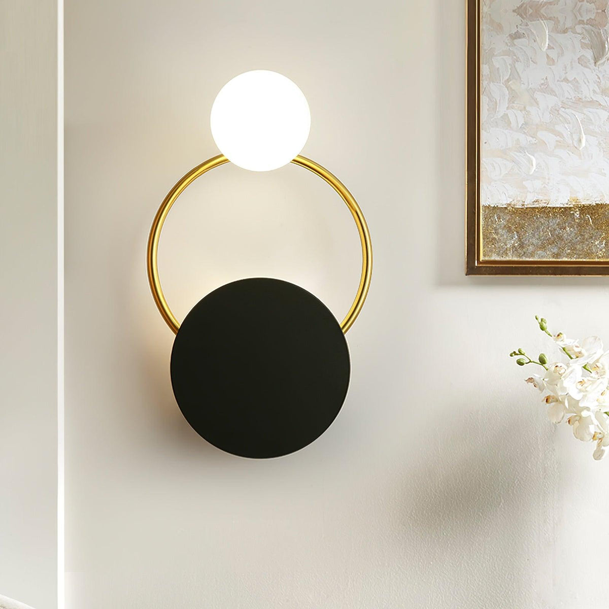 Black Circular Rings Wall Lamp Wall lamp