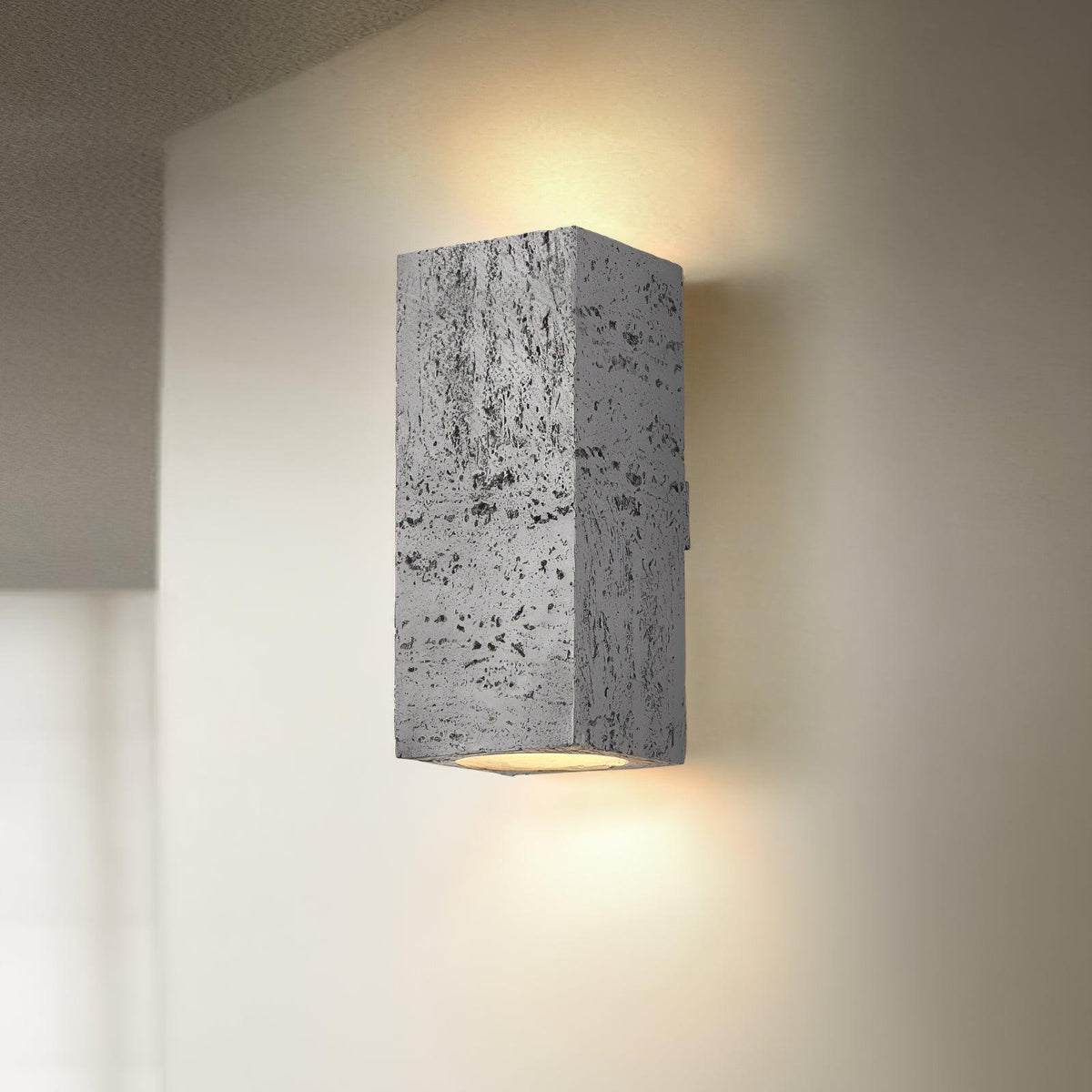 Bricks Wall Lamp ∅ 3.9″ x H 9″/ Dia 10cm x H 23cm / Grey Wall lamp