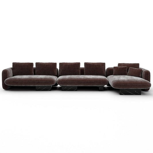 Overlap Chaise Sectional Sofa