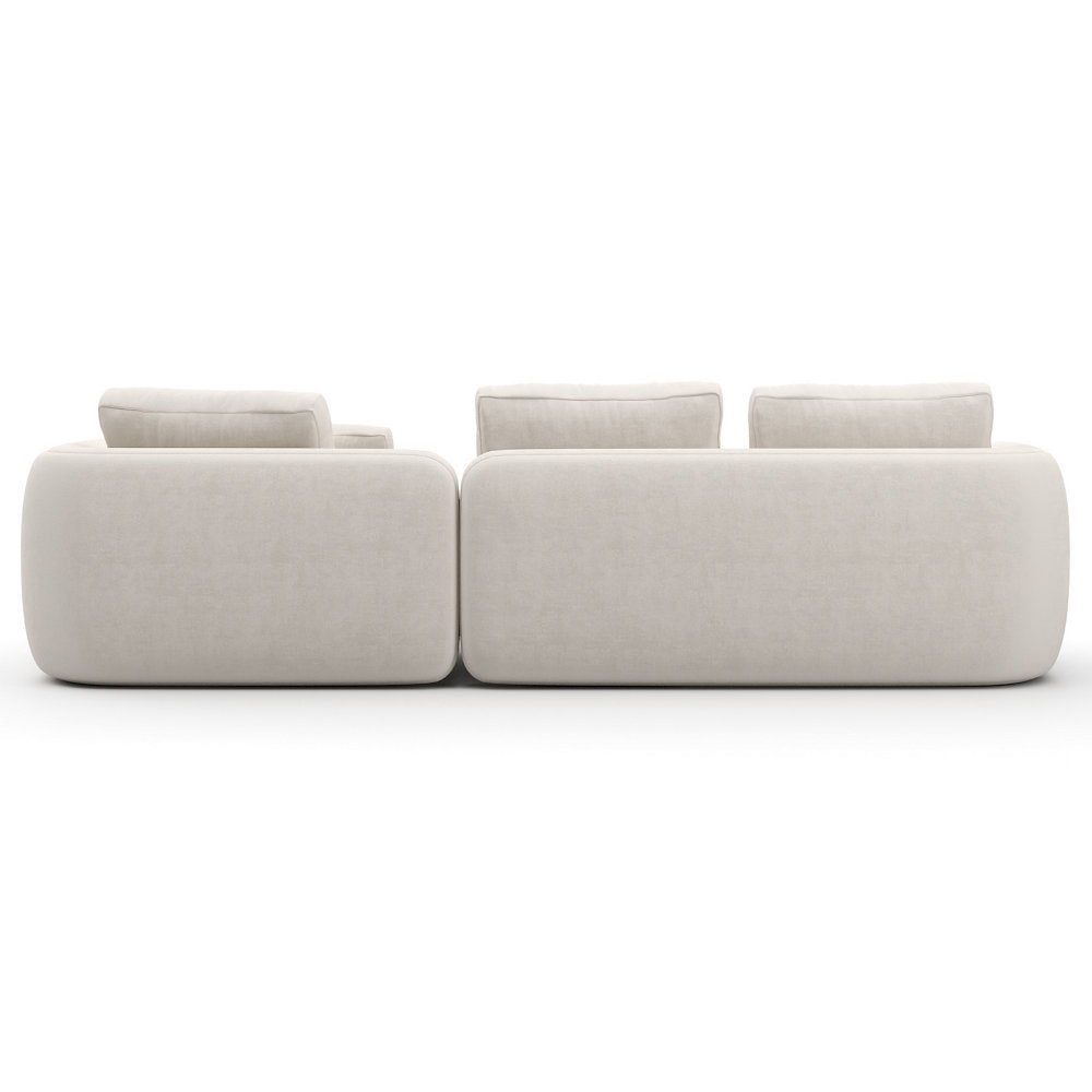 Overlap 3 Seater Chaise Sectional Sofa