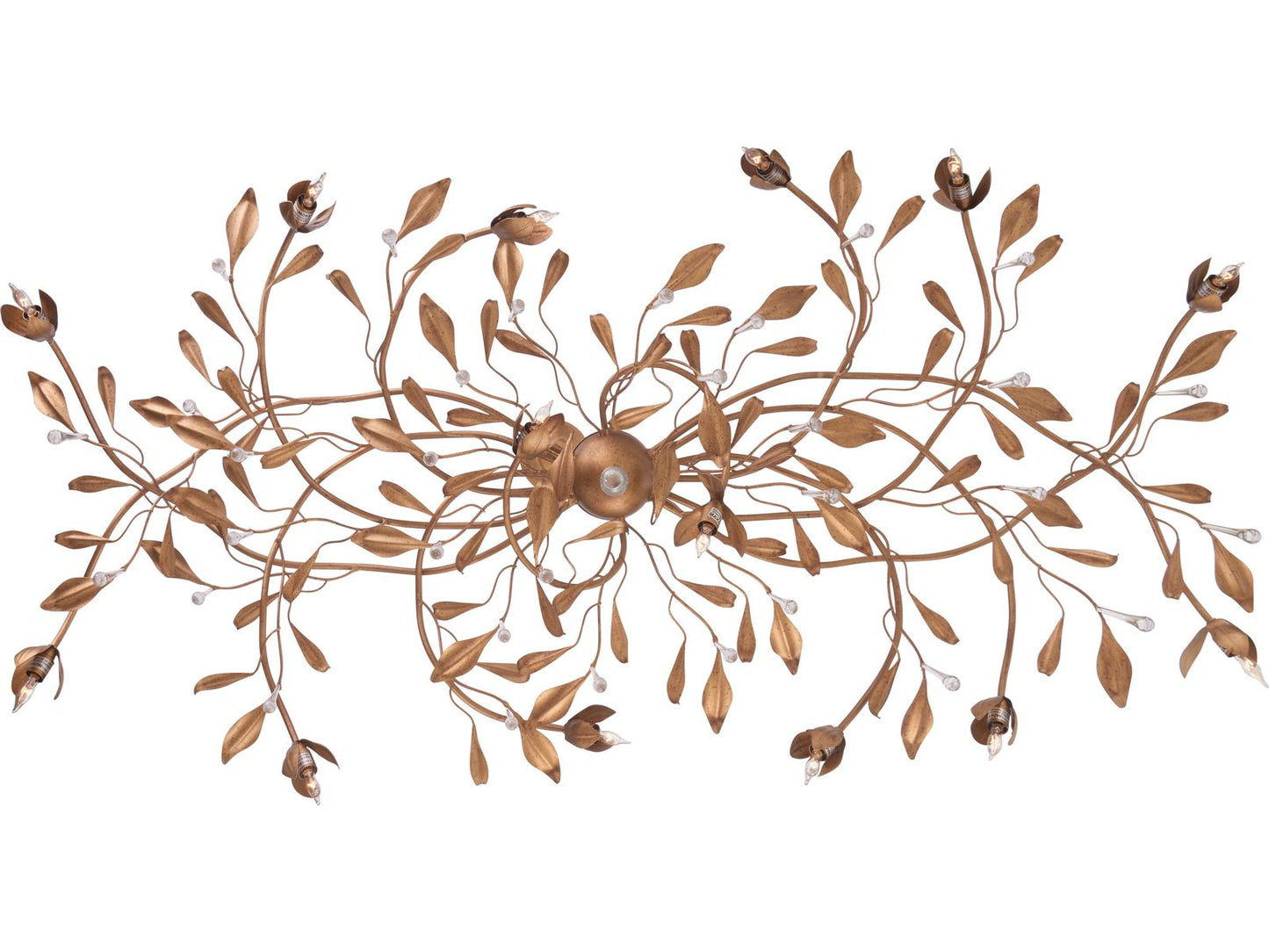 Chelsea House Lisa Kahn 14-Light Antique Gold Brass Chandelier
