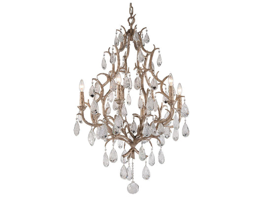Corbett Lighting 6-Light Amadeus Chandelier in Stria Gold Leaf