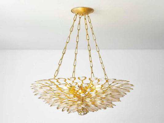Corbett Lighting 8-Light Vittoria Chandelier in Gold Leaf