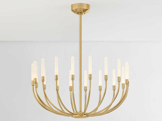 Corbett Lighting 18-Light Amalthea Chandelier in Vintage Brass