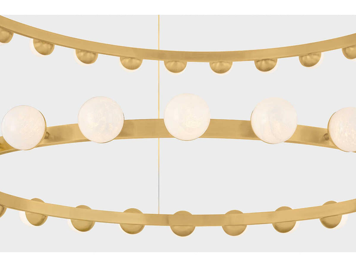 Corbett Lighting 57-Light Linus LED Chandelier in Vintage Brass