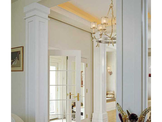 Corbett Lighting 6-Light Parc Royale Chandelier in Vintage Gold Leaf with Golden Ice Glass