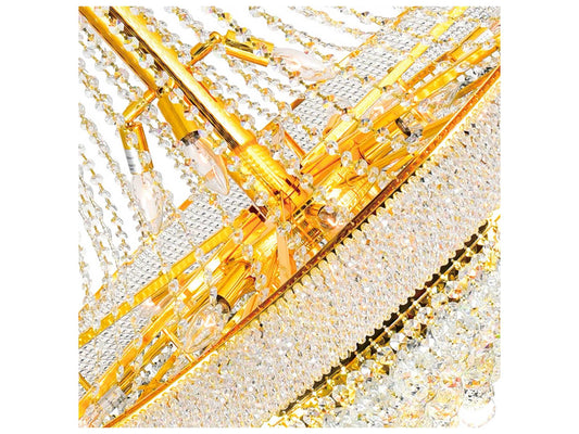 CWI Lighting Empire 38-Light Chandelier in Gold with K9 Clear Crystals