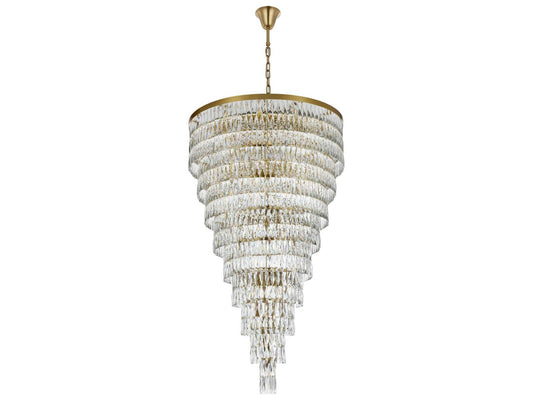 Elegant Lighting Josephine 61-Light Satin Gold Tiered Chandelier