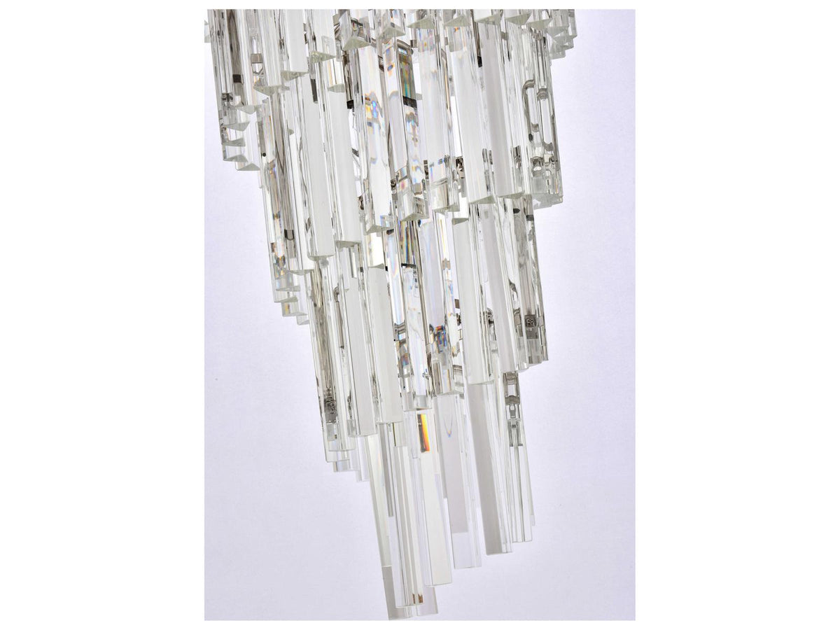 Elegant Lighting Sydney 42-Light Polished Nickel Tiered Crystal Chandelier