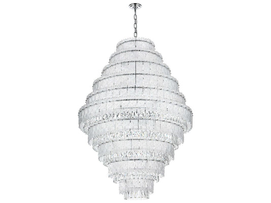 Elegant Lighting Emilia 33-Light Chrome Tiered Chandelier with Clear Royal Cut Crystals
