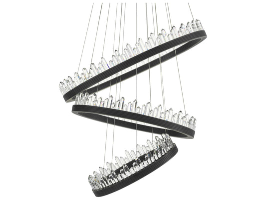 Eichholtz Randall 3-Ring Integrated LED Chandelier in Bronze Finish