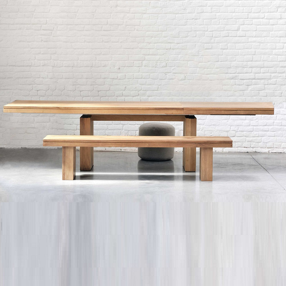 Teak Double Extendable Dining Table