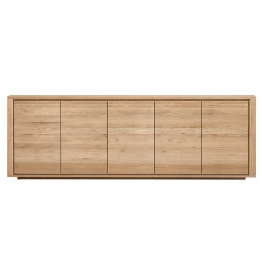 Oak Shadow Sideboard - 5 Doors
