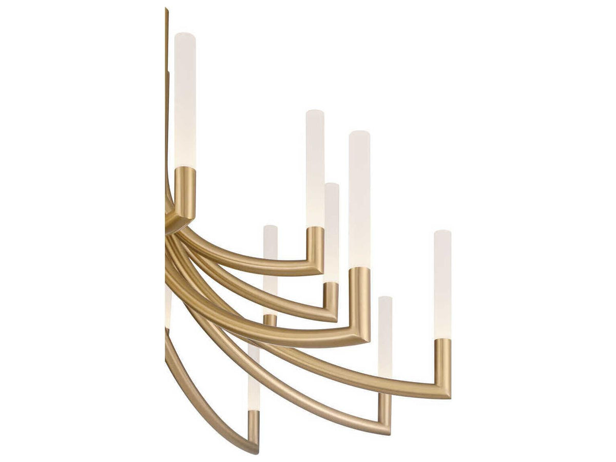 Eurofase Olette 20-Light Gold Geometric Linear Chandelier