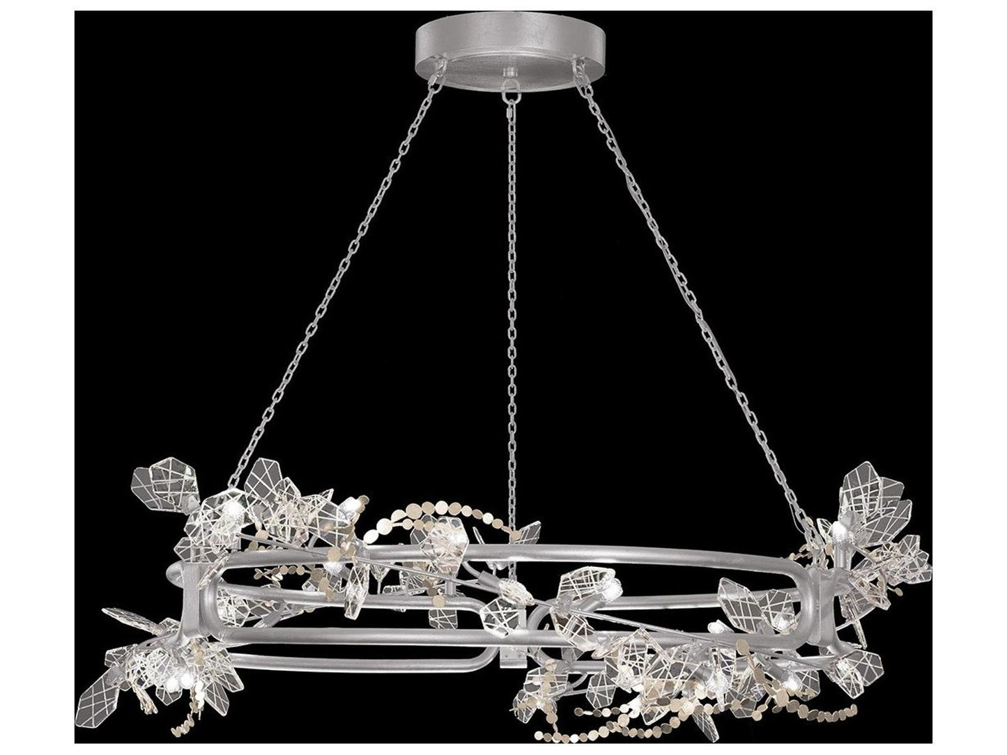 Fine Art Handcrafted Lighting Volare 18-Lights Silver Round Chandelier