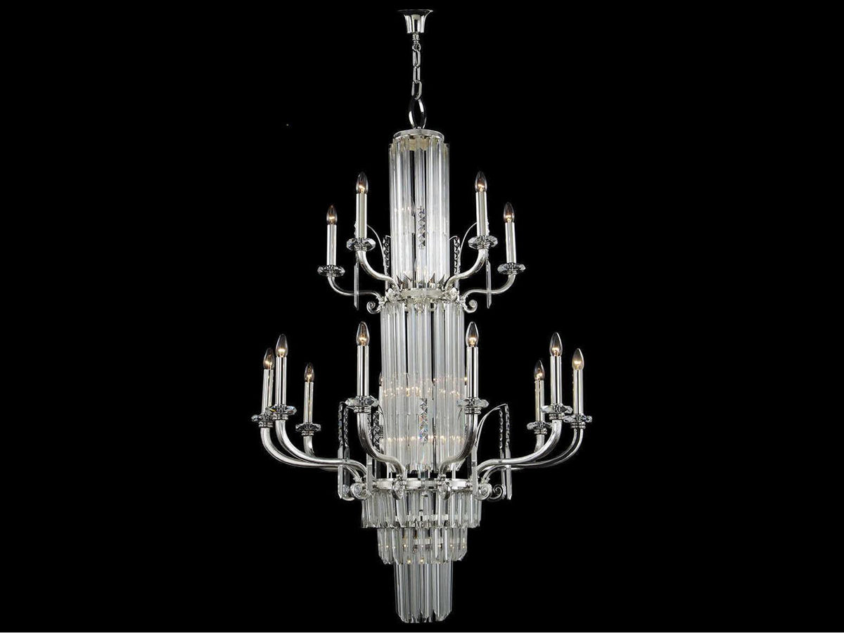 Fine Art Handcrafted Lighting 25-Light Mariner Luxury Traditional Candelabra Chandelier in French Gold Silver