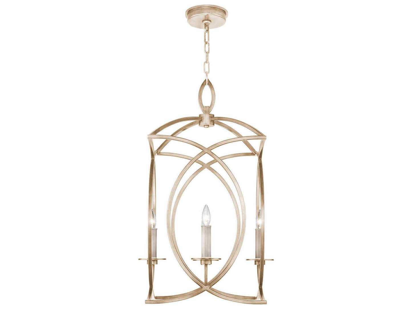 Fine Art Handcrafted Lighting Cienfuegos 4-Light Gold Leaf Candelabra Chandelier