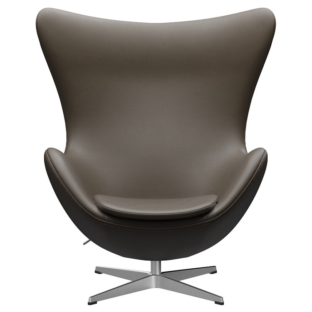 Egg Leather Swivel Chair