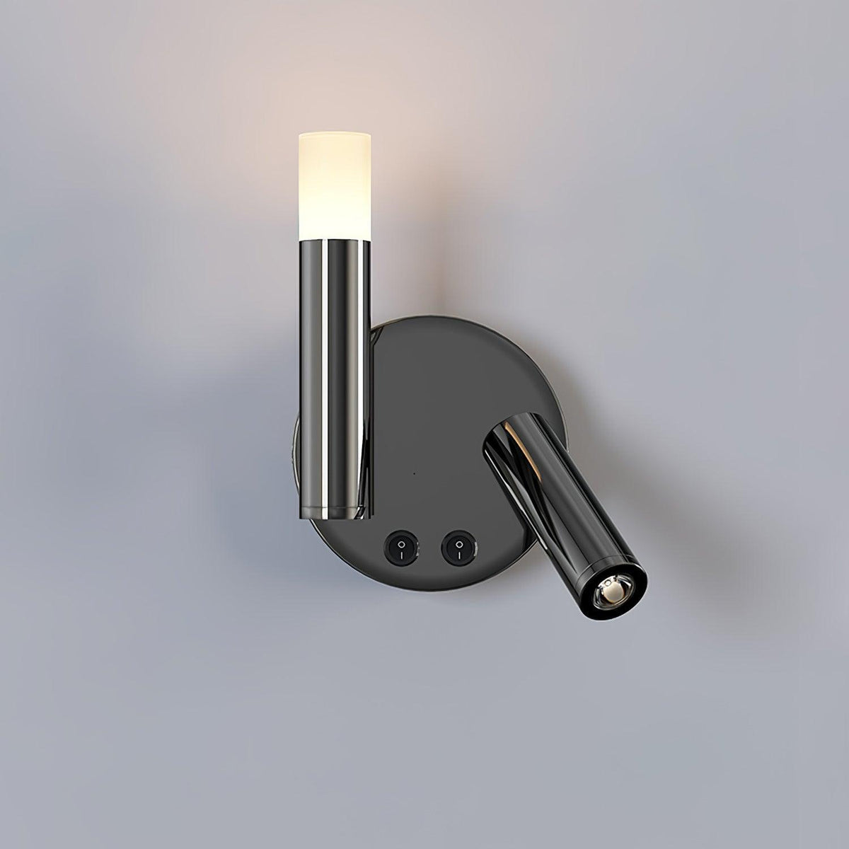 Fedde Wall Lamp Model B ∅ 4.7″ x H 9.6″ / Dia 12cm x H 24.5cm / Black & White / Warm Light Wall lamp