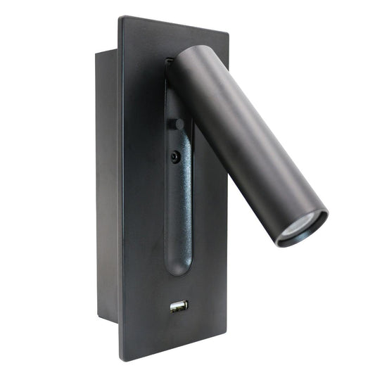 Black Bedside USB Wall Light 1001 Wall lamp