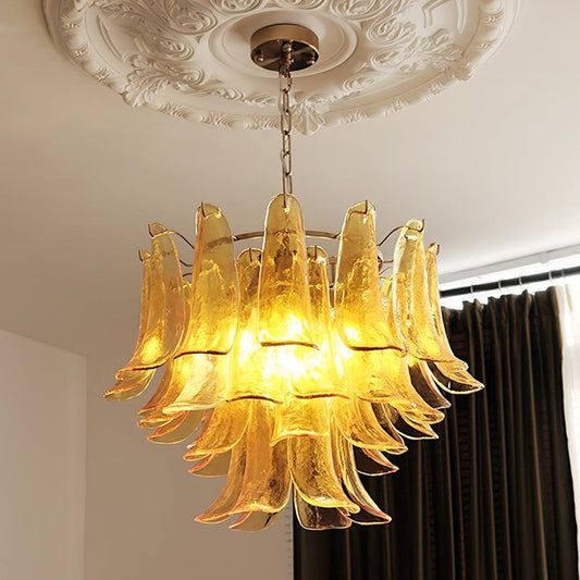 Glass Leaf Chandelier