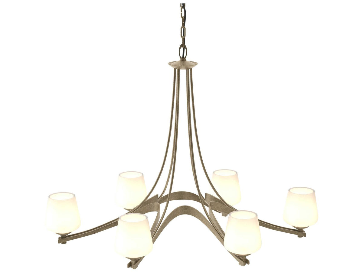 Hubbardton Forge Ribbon 6-Light Oval Chandelier