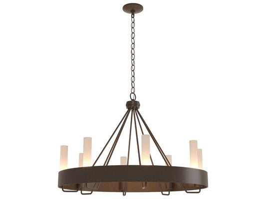 Hubbardton Forge Banded 8-Light Ring Chandelier