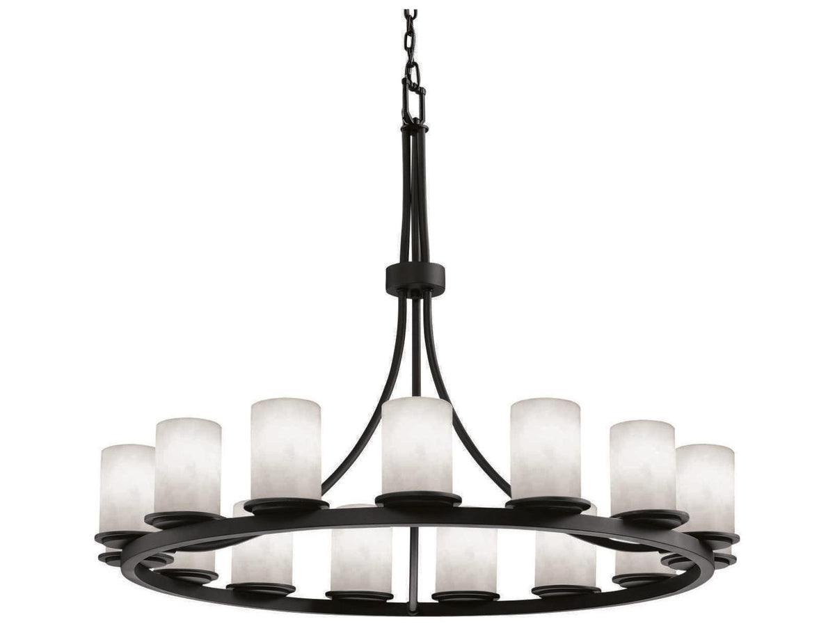 Justice Design Group Clouds 21-Light Oversized Cylinder Chandelier