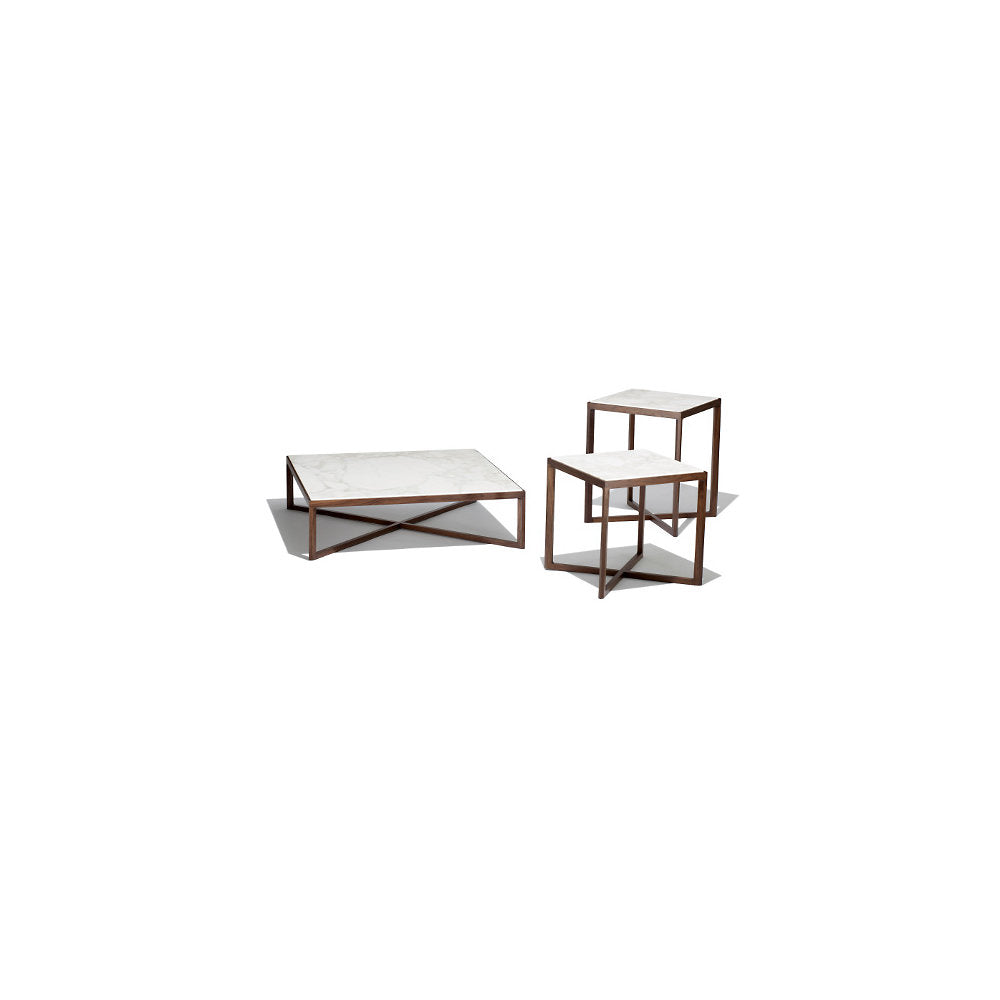 Krusin Square Coffee Table with Marble Table Top