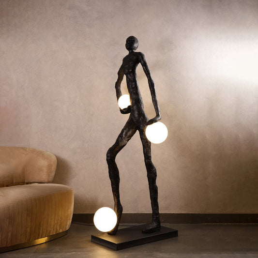 Kicking Ball Sculpture Character Floor Lamp Floor lamp