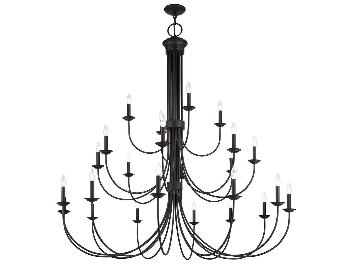 Livex Lighting Estate 24-Light Bronze Grande Foyer Chandelier