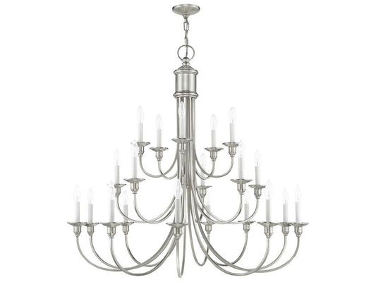 Livex Lighting 20-Light Cranford Foyer Chandelier in Brushed Nickel