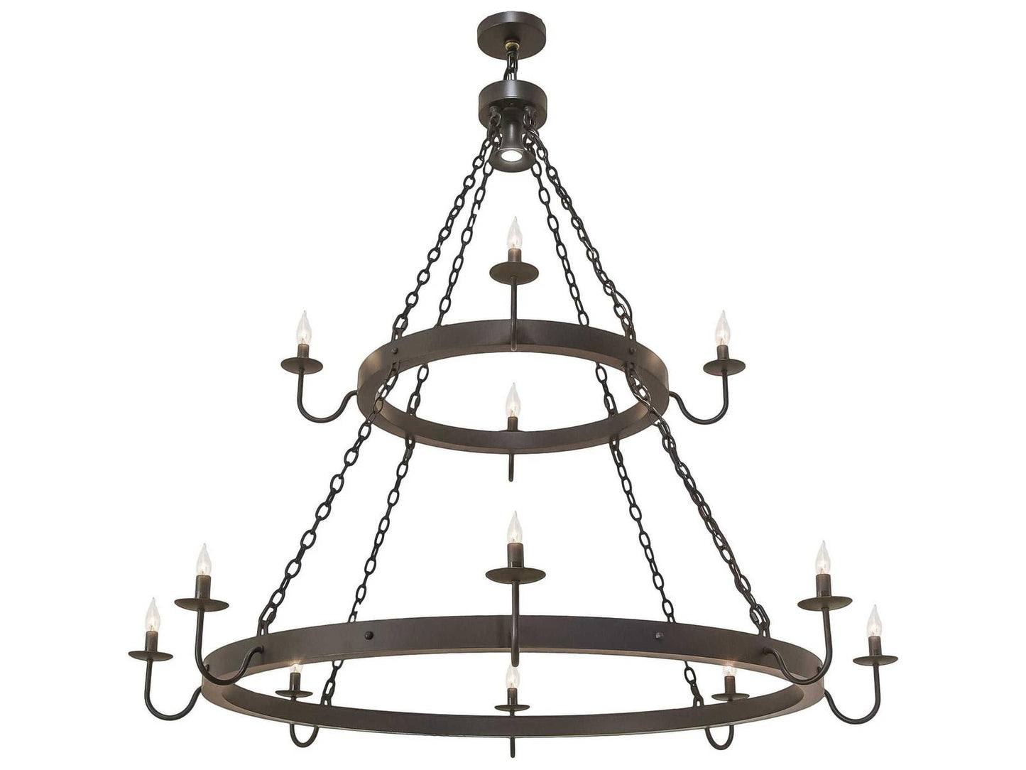 Meyda Suffolk 12 1-Light Black Chandelier