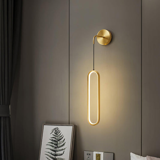 Oval LED Brass Wall Lamp Wall lamp
