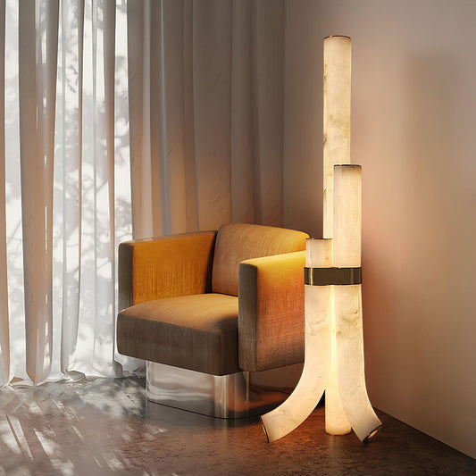 Piped Alabaster Floor Lamp Floor lamp