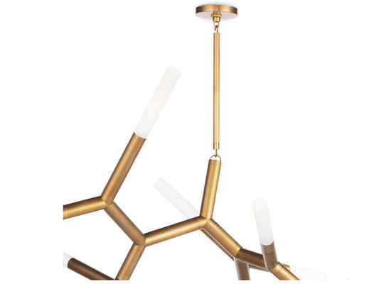 Regina Andrew Traveler 13-Light Chandelier in Natural Brass with Frosted Acrylic