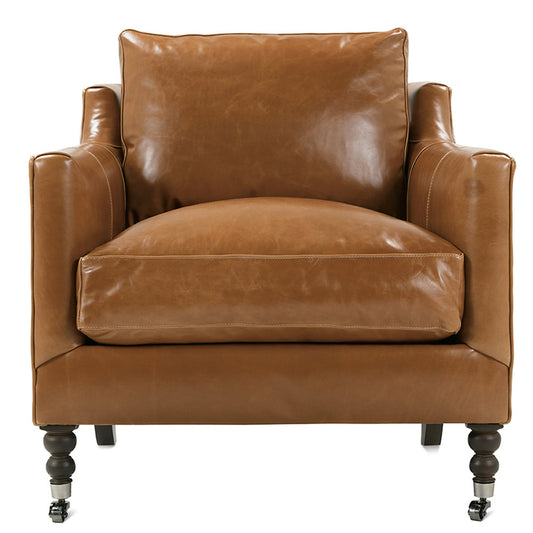 Madeline Leather Stationary Chair